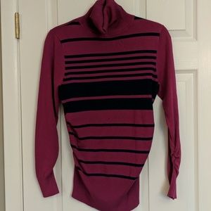 Beautiful Fuschia and Navy Stripe Maternity Top